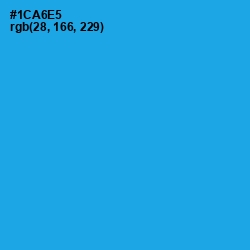 #1CA6E5 - Curious Blue Color Image