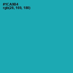 #1CA9B4 - Eastern Blue Color Image