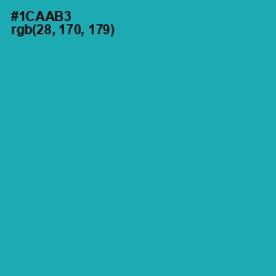 #1CAAB3 - Eastern Blue Color Image