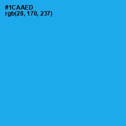 #1CAAED - Dodger Blue Color Image