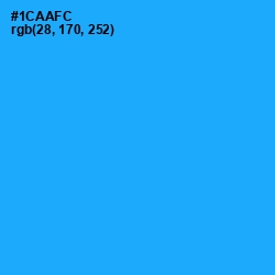#1CAAFC - Dodger Blue Color Image