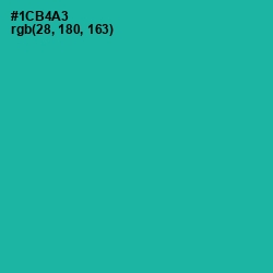 #1CB4A3 - Eastern Blue Color Image