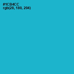 #1CB4CC - Cerulean Color Image