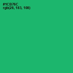 #1CB76C - Jade Color Image