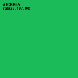 #1CBB5A - Jade Color Image