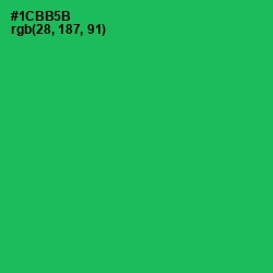 #1CBB5B - Jade Color Image