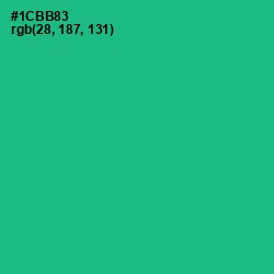 #1CBB83 - Mountain Meadow Color Image