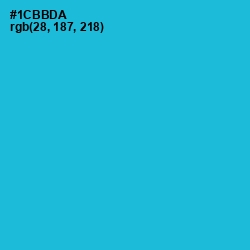 #1CBBDA - Cerulean Color Image