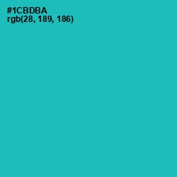 #1CBDBA - Eastern Blue Color Image