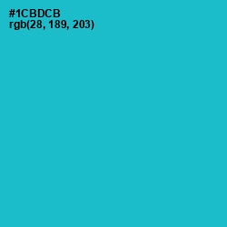 #1CBDCB - Cerulean Color Image
