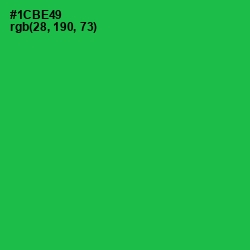 #1CBE49 - Green Haze Color Image