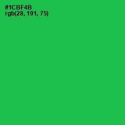 #1CBF4B - Jade Color Image