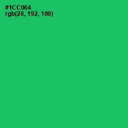#1CC064 - Malachite Color Image