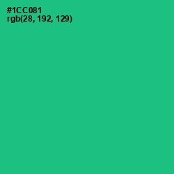 #1CC081 - Caribbean Green Color Image