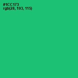 #1CC173 - Malachite Color Image