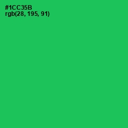 #1CC35B - Malachite Color Image