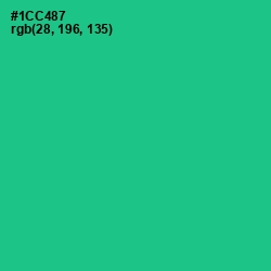 #1CC487 - Caribbean Green Color Image