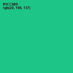 #1CC689 - Caribbean Green Color Image