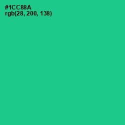 #1CC88A - Caribbean Green Color Image