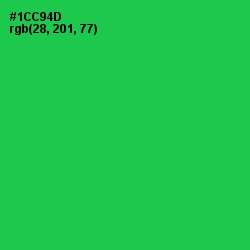 #1CC94D - Malachite Color Image