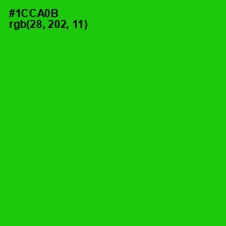 #1CCA0B - Green Color Image