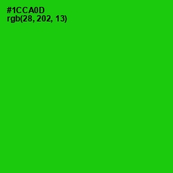 #1CCA0D - Green Color Image