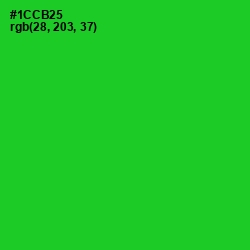 #1CCB25 - Green Color Image