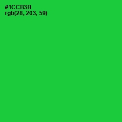 #1CCB3B - Green Color Image