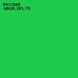 #1CCB4B - Malachite Color Image