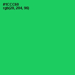#1CCC60 - Malachite Color Image