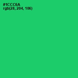 #1CCC6A - Malachite Color Image