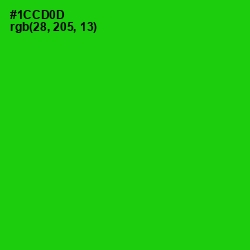 #1CCD0D - Green Color Image