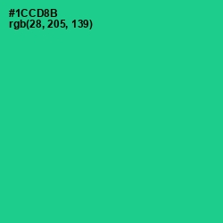 #1CCD8B - Caribbean Green Color Image