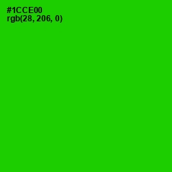 #1CCE00 - Green Color Image