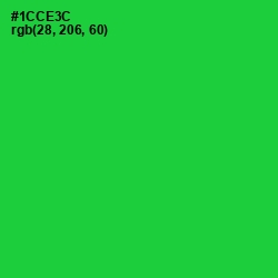 #1CCE3C - Green Color Image