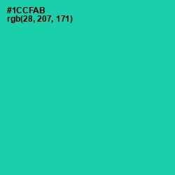 #1CCFAB - Shamrock Color Image