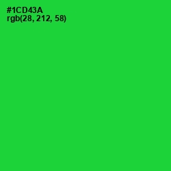 #1CD43A - Green Color Image