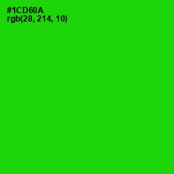 #1CD60A - Green Color Image