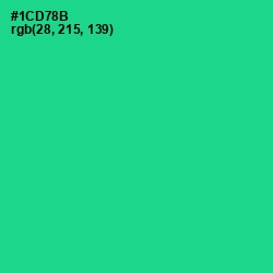 #1CD78B - Caribbean Green Color Image