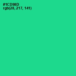 #1CD98D - Caribbean Green Color Image