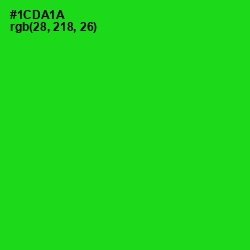 #1CDA1A - Green Color Image
