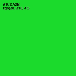 #1CDA2B - Green Color Image