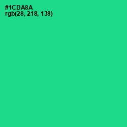 #1CDA8A - Caribbean Green Color Image