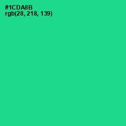 #1CDA8B - Caribbean Green Color Image