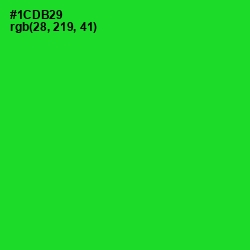 #1CDB29 - Green Color Image