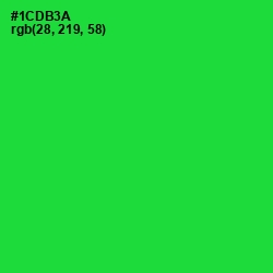 #1CDB3A - Green Color Image