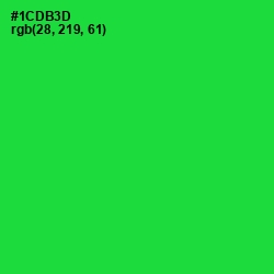 #1CDB3D - Green Color Image