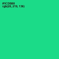 #1CDB88 - Caribbean Green Color Image