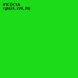 #1CDC1A - Green Color Image