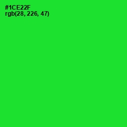 #1CE22F - Green Color Image
